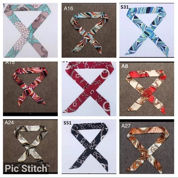 3 for $20. SILK SCARF FOR HAIR, WAIST, WRIST, BAG - Picture 1 of 14